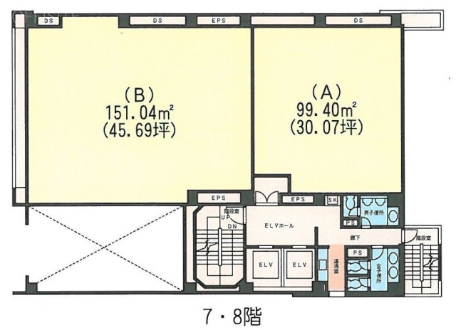 新橋六丁目(フロンテック新橋スタジオ)ビル7F 間取り図