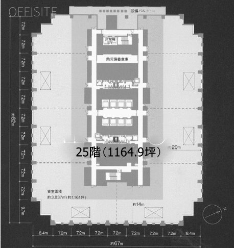 神谷町トラストタワー25F 間取り図