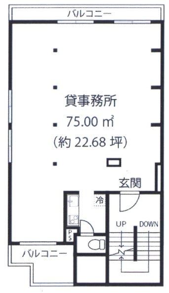 本町1丁目事務所2F 間取り図