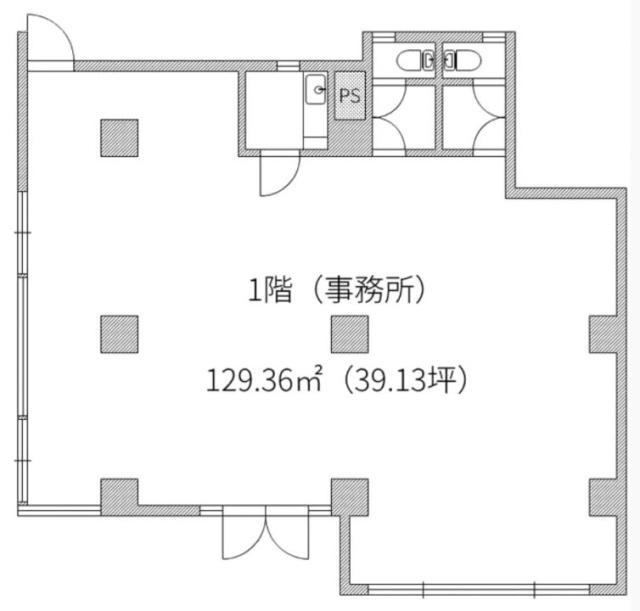 イースト常磐松1F 間取り図