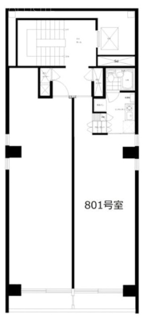 パル汐留801 間取り図