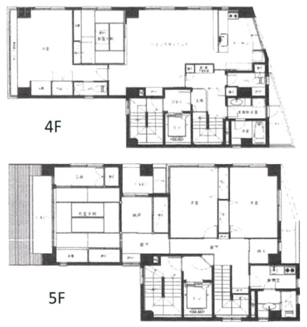 ブルックライズ東京4F～5F 間取り図