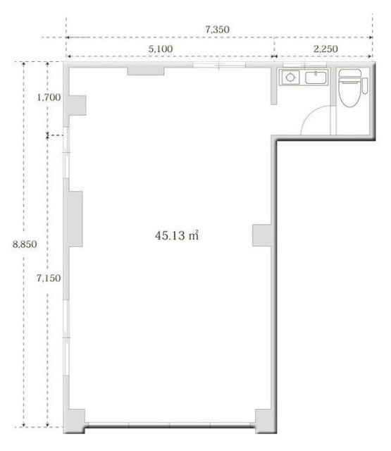 歌代ビル1F 間取り図