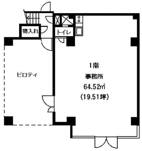 山崎ビル1F 間取り図