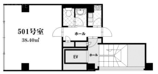 御苑イキビル501 間取り図