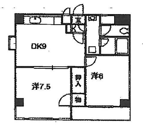 ドエル三田601 間取り図