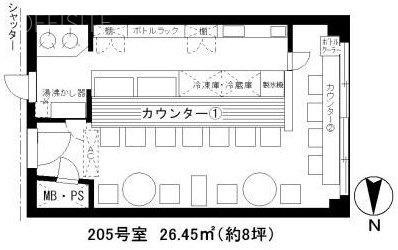 パティオエルスールビル205 間取り図