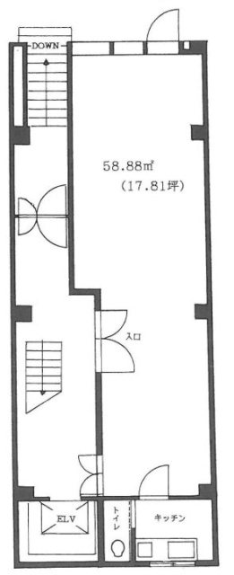 西新宿ウインズビル201 間取り図