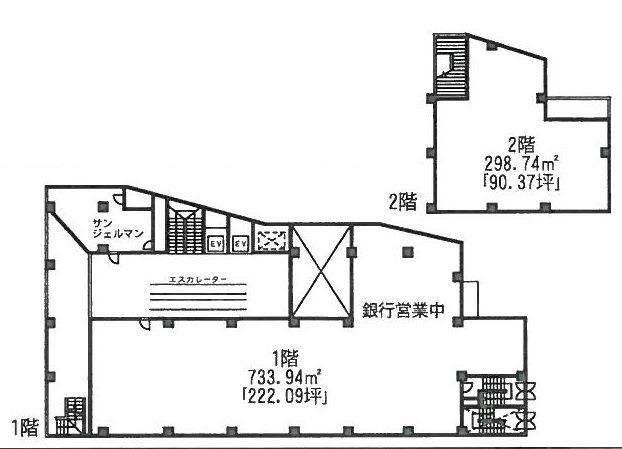 FI(エフアイ)ビル1F～2F 間取り図