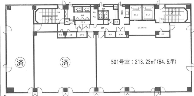 711ビル501 間取り図