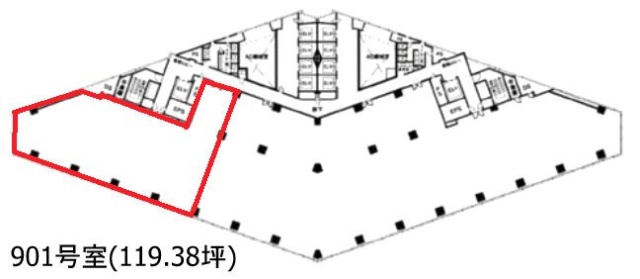 西新宿プライムスクエア901 間取り図