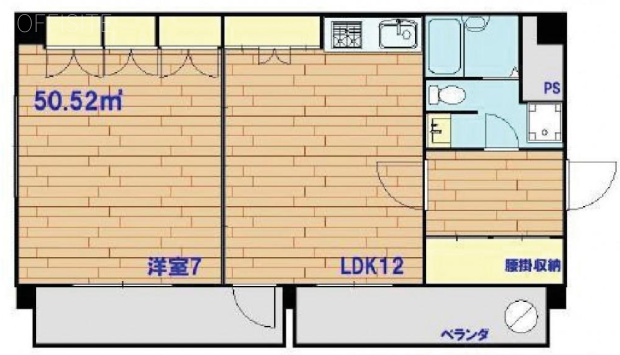 アルファ新富ビル7F 間取り図