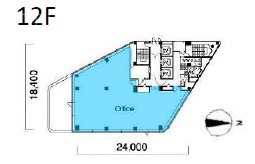 品川センタービル12F 間取り図