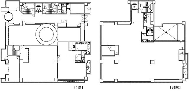 プロステック淡路町B1F～1F 間取り図