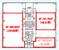 柏第一生命ビル4F 間取り図