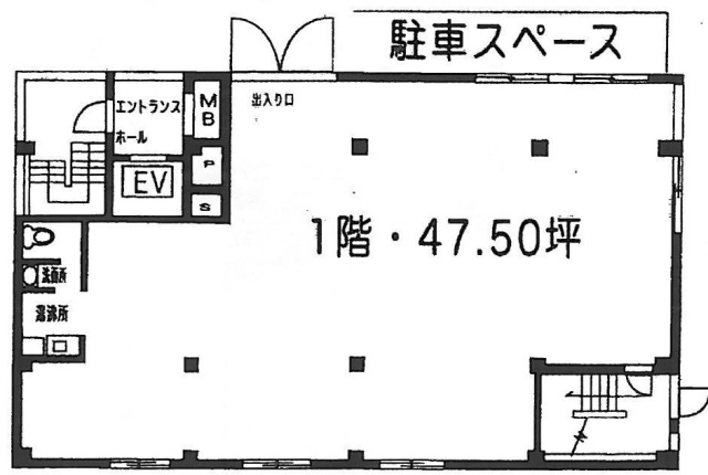 上野百千和(ユチワ)ビル1F 間取り図