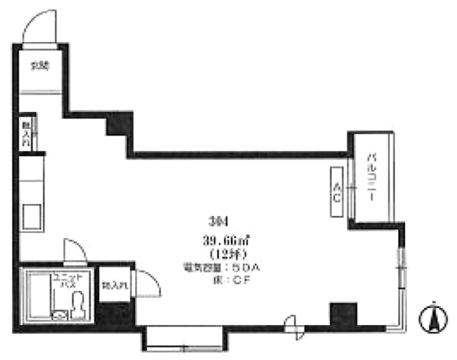 自由が丘戸田ビル304 間取り図