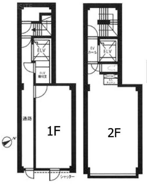 TKビル1-2F 間取り図