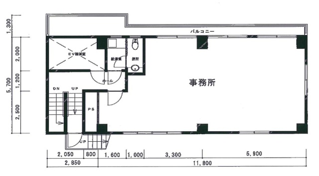 茅場町第二長岡ビル8F 間取り図