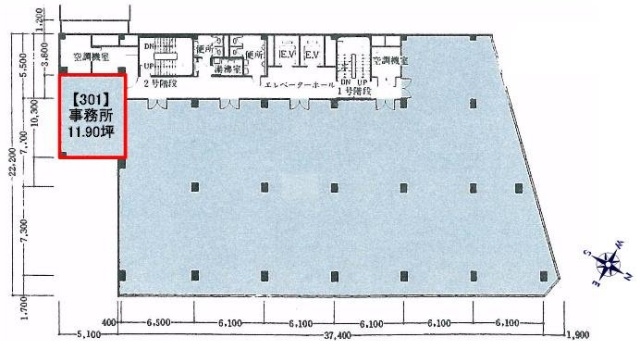 コリドースクエア銀座7丁目301 間取り図