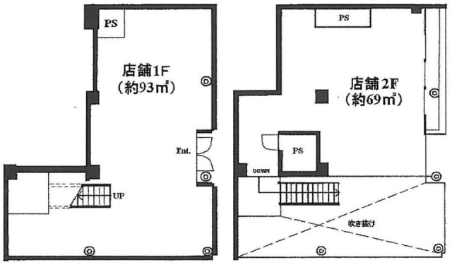フォレシティ東麻布ビル1F~2F 間取り図