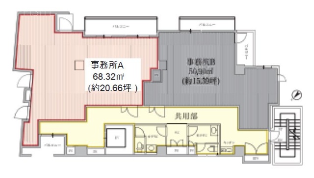 立川トーセイビルⅥ(大黒屋ビル)ビルA 間取り図