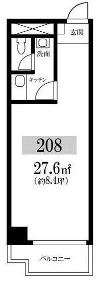 小野木ビル208 間取り図