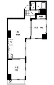 第三長門ビル303 間取り図