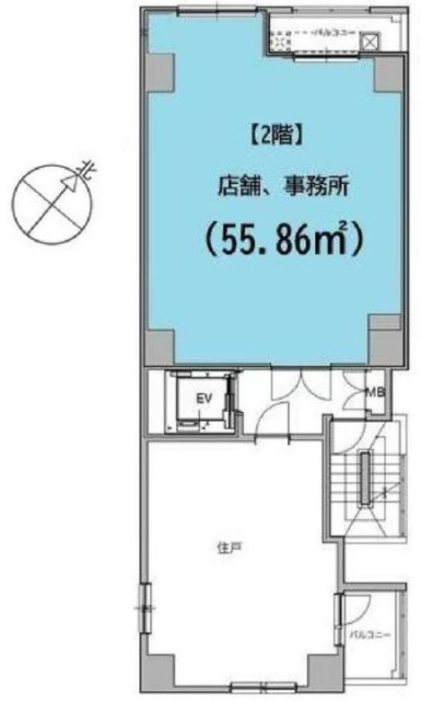 STANZ勝どきビル2F 間取り図