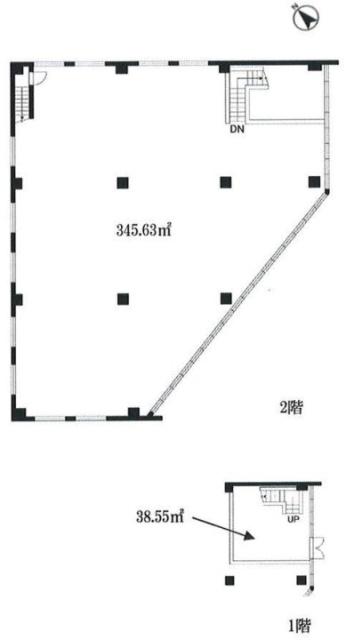 (仮)神宮前4丁目ビル1F~2F 間取り図