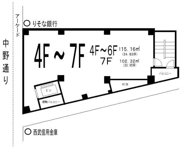 マルニビル7F 間取り図