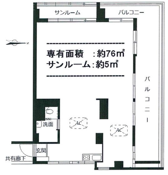 第3宮庭ビル5F 間取り図