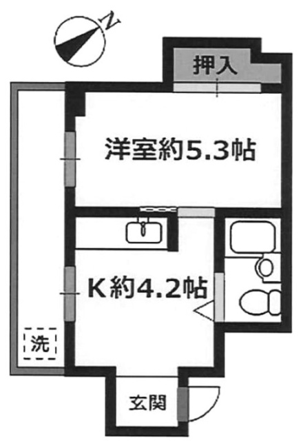 第二松岡ビル501 間取り図