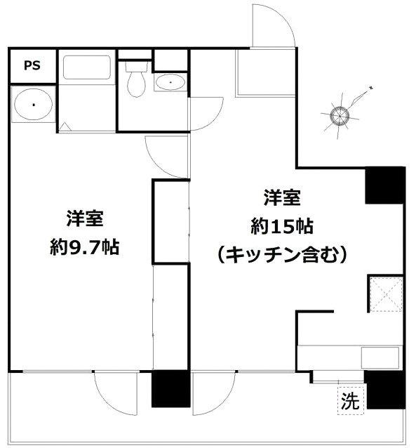 ヴェルミドール恵比寿701 間取り図