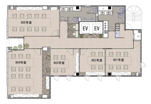 MARK SQUARE 御徒町905 間取り図