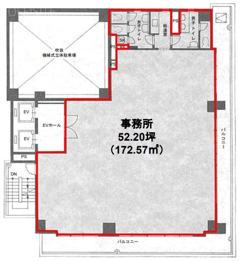 芝浦TYビル8F 間取り図