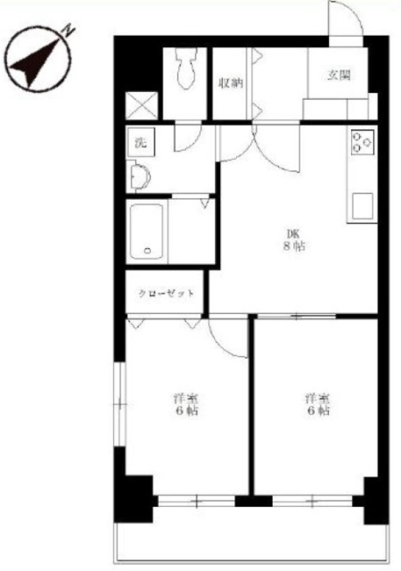 アパルトマンイトウ208 間取り図