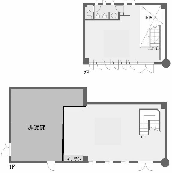 ジョイテル福生ビル1F～2F 間取り図