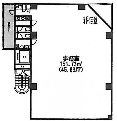 大森ラルタビル3F 間取り図