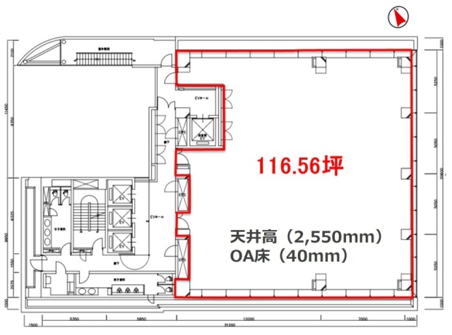 Daiwa西新橋(共同西新橋)ビル9F 間取り図