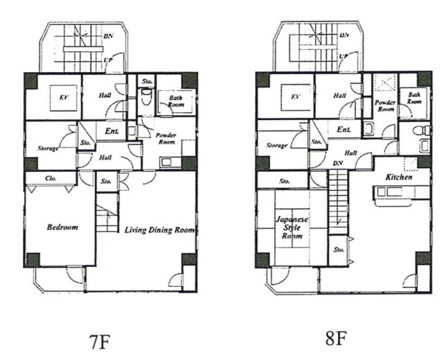 パーズアイ麻布台7F~8F 間取り図