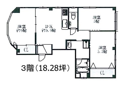 ワールドスクウェアビル3F 間取り図