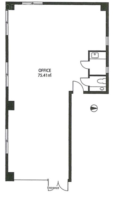 MINAMIAZABU2919ビル1F 間取り図
