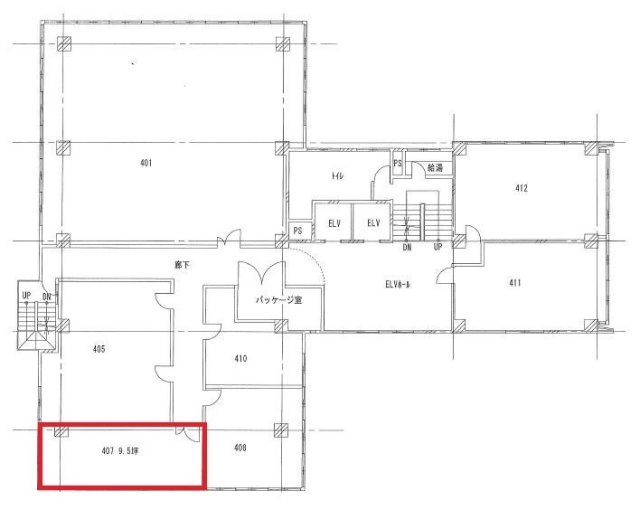 第3東ビル407 間取り図