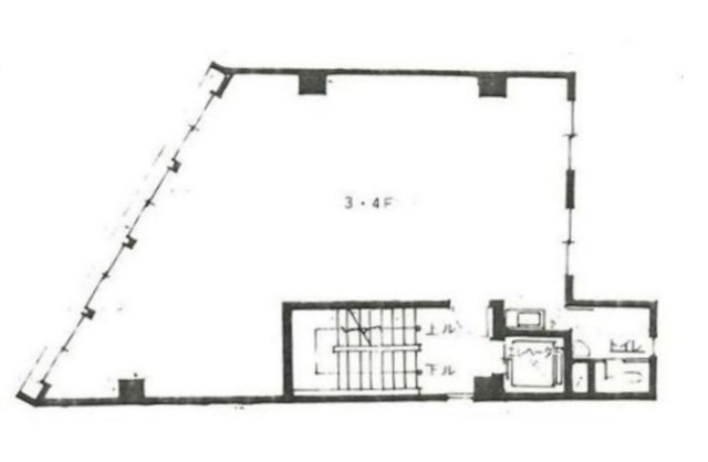 東宝工芸第3ビビル4F 間取り図