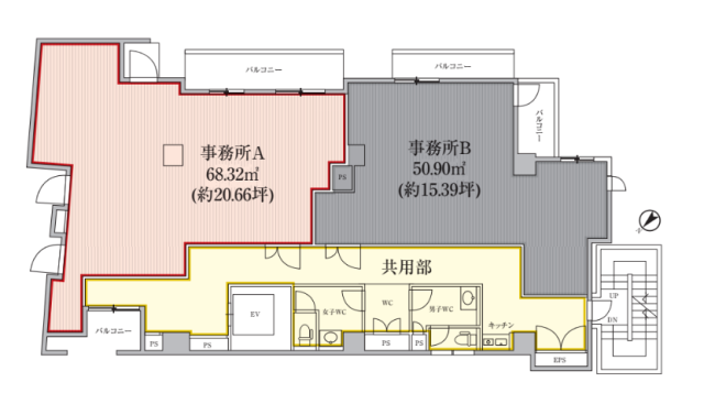 立川トーセイビルⅥ(大黒屋ビル)ビルA 間取り図