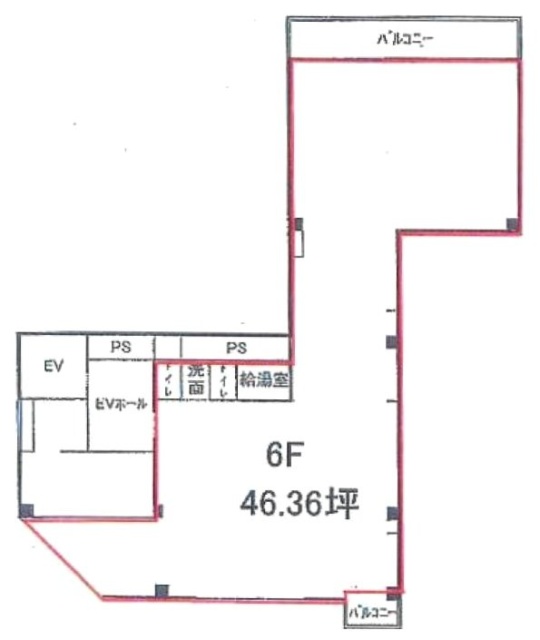 銀座大作ビル6F 間取り図