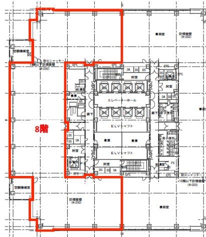 KDX横浜みなとみらいタワー8F 間取り図