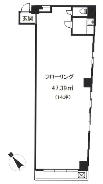 サンロイヤル五反田401 間取り図