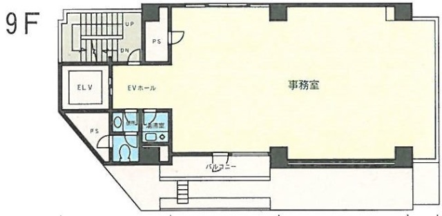 白金台クレストビル9F 間取り図